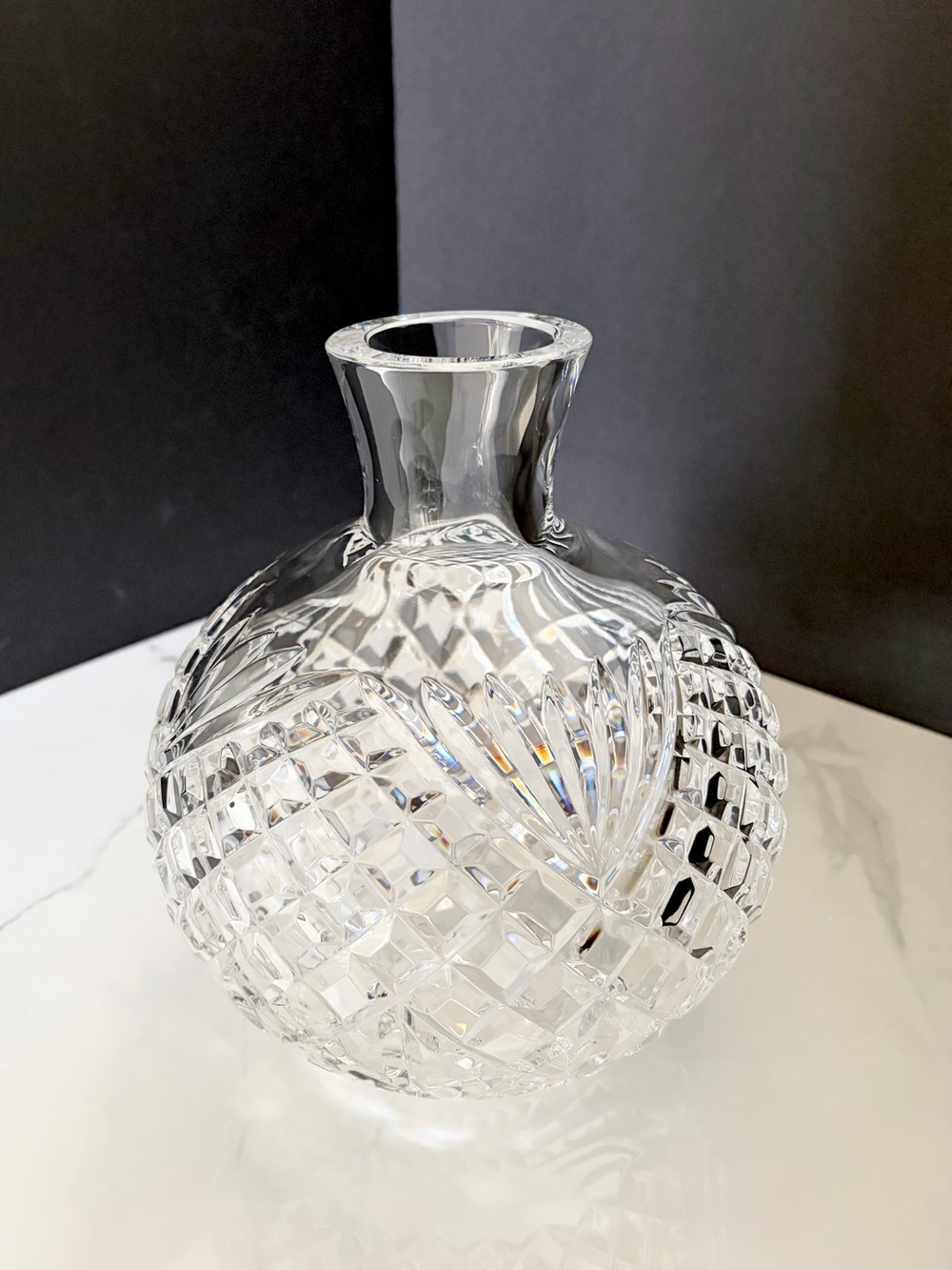 Large Round Hurricane Shade by Waterford Crystal